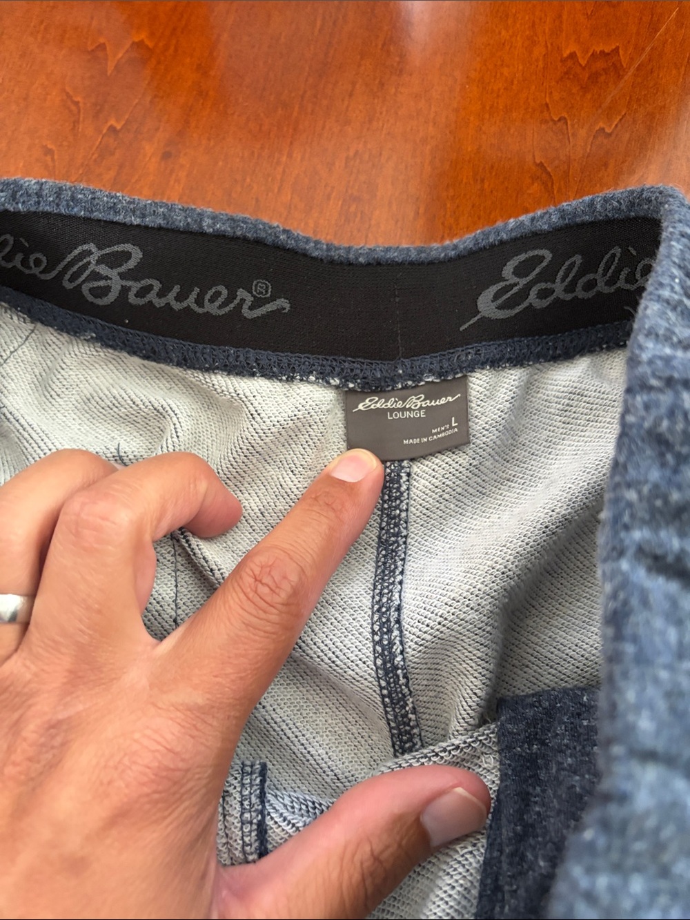 Eddie Bauer Men's Dark Heather Gray Drawstring Joggers - Picture 2 of 4